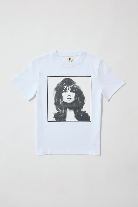 Camiseta manga corta blanca Jean Shrimpton