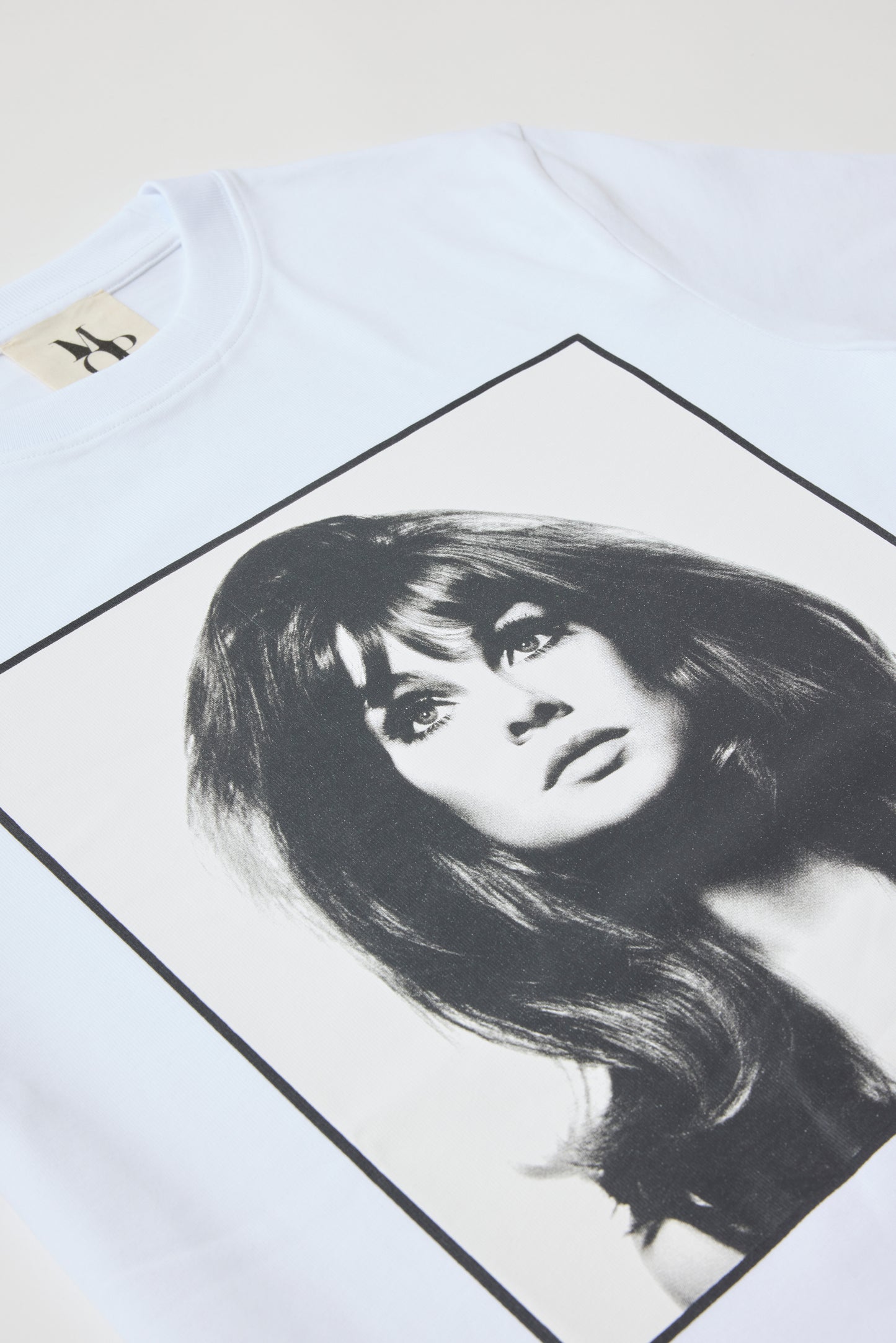 Camiseta manga corta blanca Jean Shrimpton