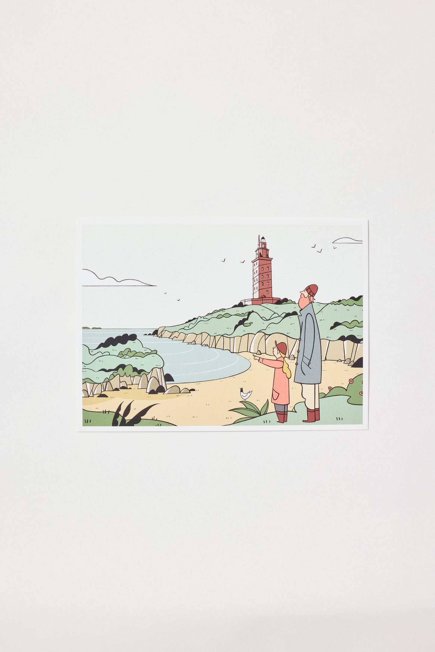 Illustrated postcard - Hercules Tower