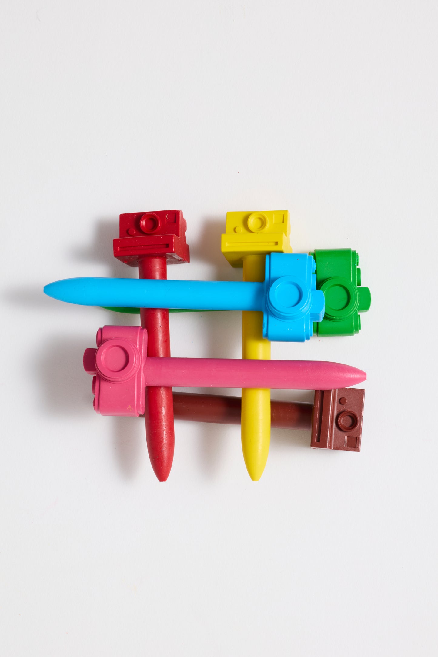 Set of coloured waxes for camera photos