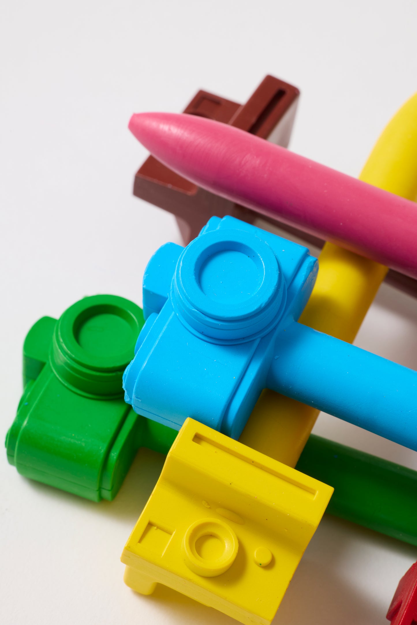 Set of coloured waxes for camera photos