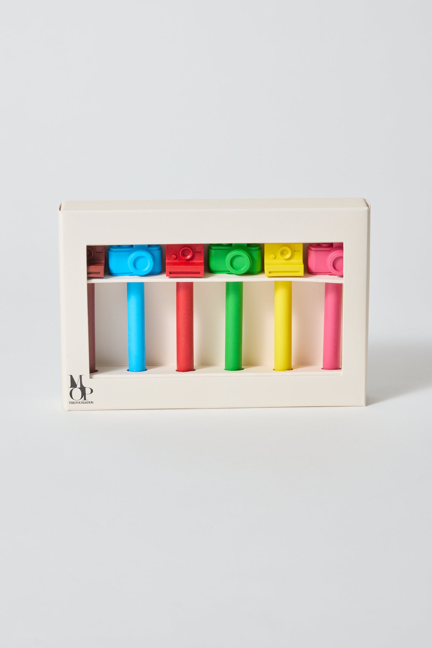 Set of coloured waxes for camera photos