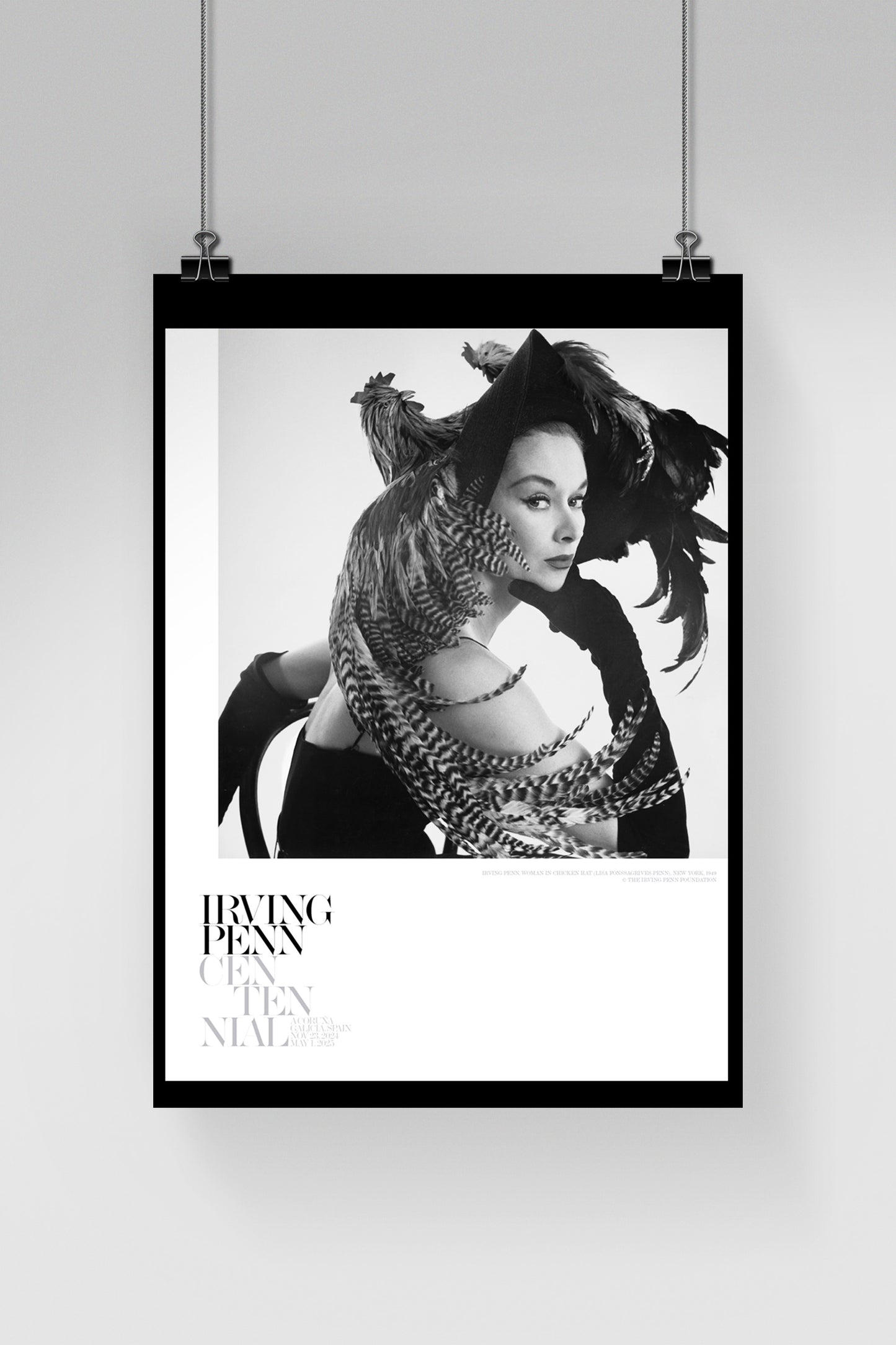 Woman in Chicken Hat design print