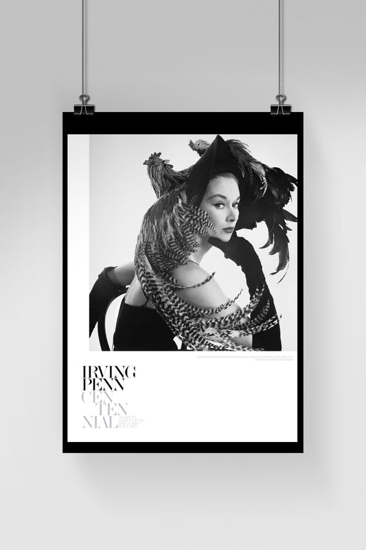 Woman in Chicken Hat design print